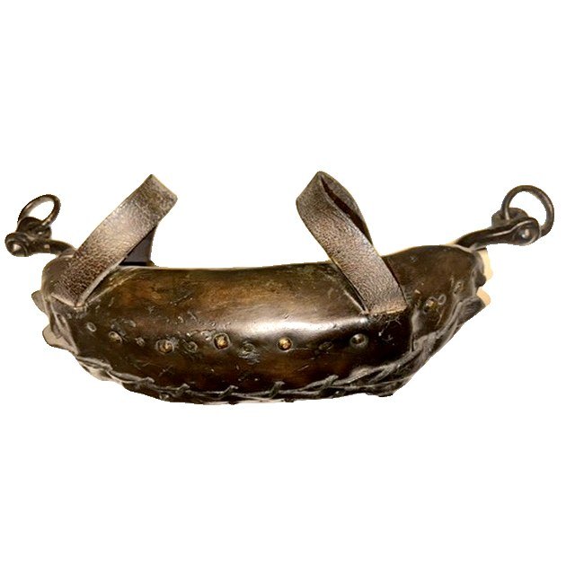 Sellette de harnais en cuir clouté