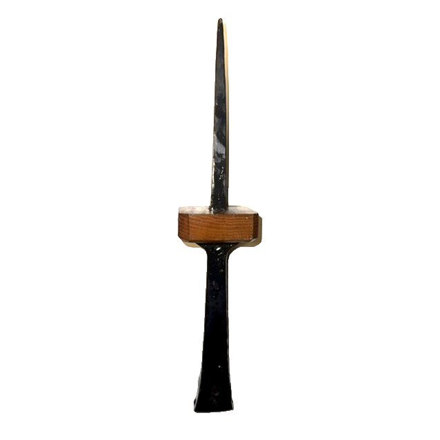 Pointe de forge à garde en bois
