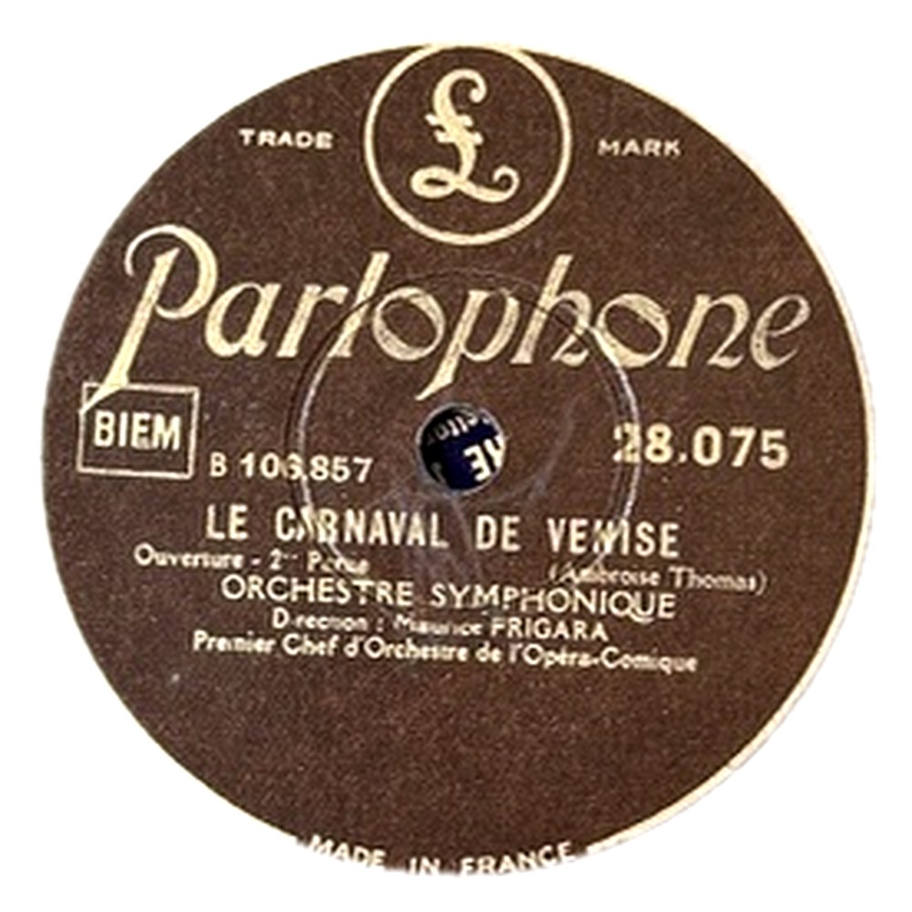 « Le Carnaval de Venise » (A. Thomas) – Orchestre dir. Maurice Frigara